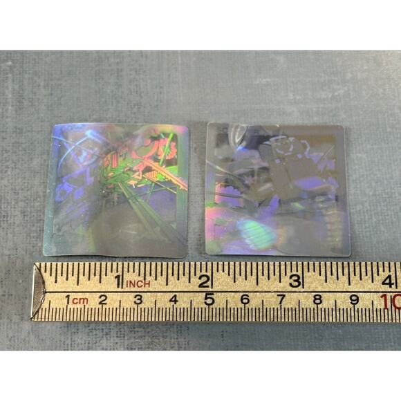 Lot Of 2 Vintage 1980’s Gobots Holographic Stickers Cop-Tur & Scooter - Picture 1 of 3
